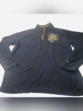 Station Casino's NHL Vegas Golden Knights black quarter zip fleece Mens 3XL